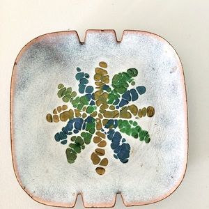 Vintage enamel ashtray